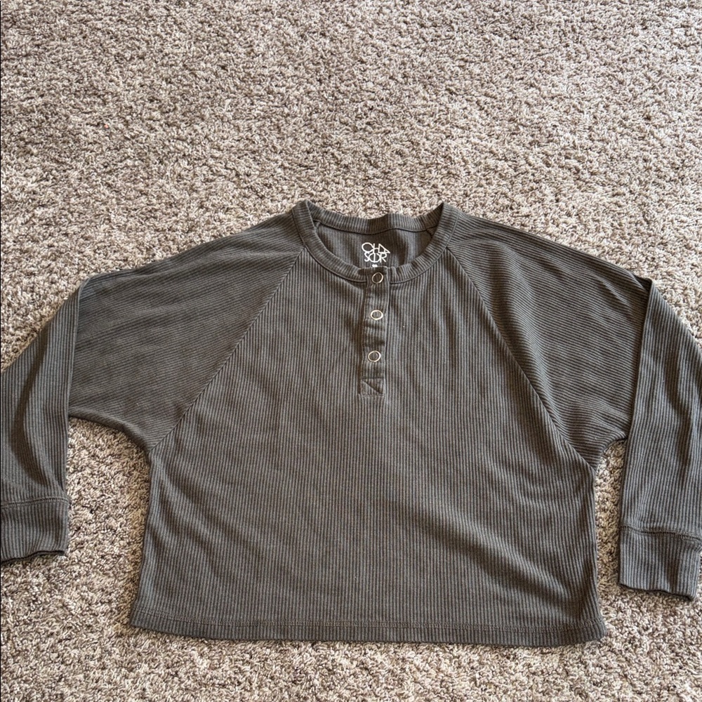 Anthropologie x chaser thermal Henley size xs